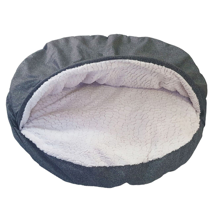 Tyrol Rund Hundeseng Håkan Grå/Beige – Blød seng i 3 størrelser
