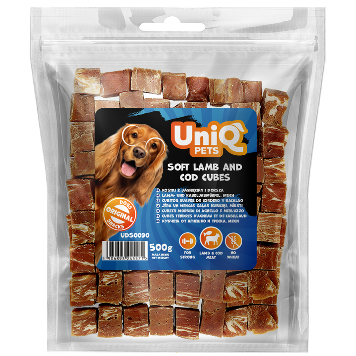 UNIQ PETS lamb and cod cubes 500g