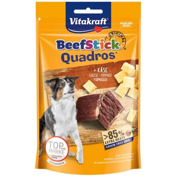 Vitakraft Beef-Stick® Quadros® med ost 70 g – Hundegodbid 85 % kød