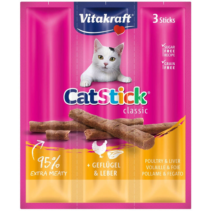 Vitakraft Cat Stick® fjerkræ & lever 3 stk kattegodbid