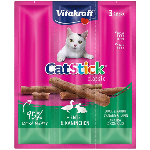 Vitakraft Cat Stick® med And og Kanin kattegodbid
