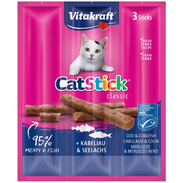 Vitakraft Cat Stick® torsk og sej 3stk kattegodbid