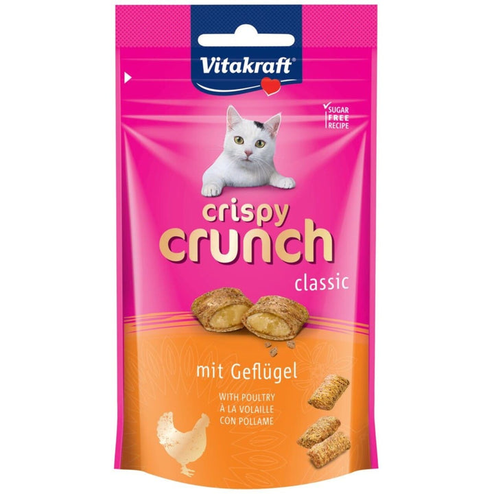 Vitakraft Crispy Crunch med fjerkræ 40 g kattegodbid