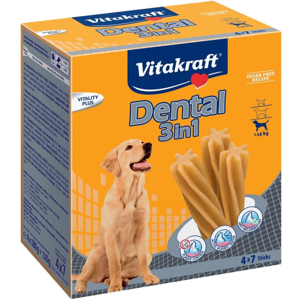 Vitakraft Dental 3in1 L – Tandpleje sticks til hunde fra 10 kg