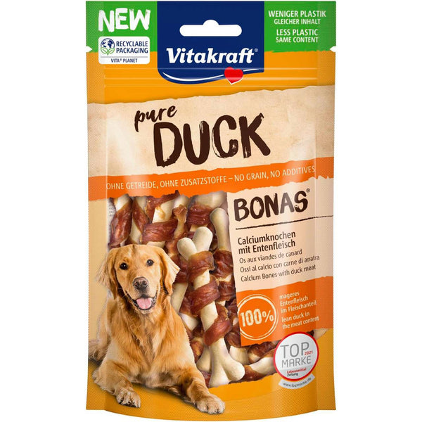 Vitakraft Duck Bonas Calciumben med And 80g – Hundesnack