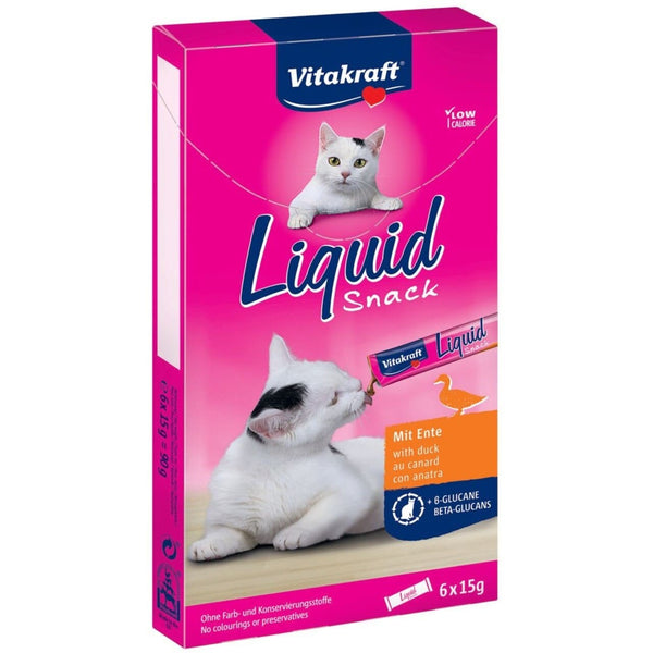 Vitakraft Liquid Snack and & B-glukaner 6x15 g kattegodbid