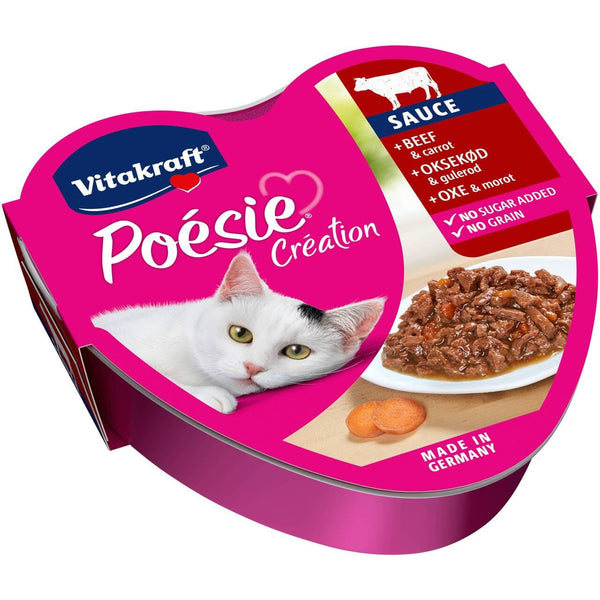 Vitakraft Poésie® Création, Oksekød og gulerødder i sauce 85g