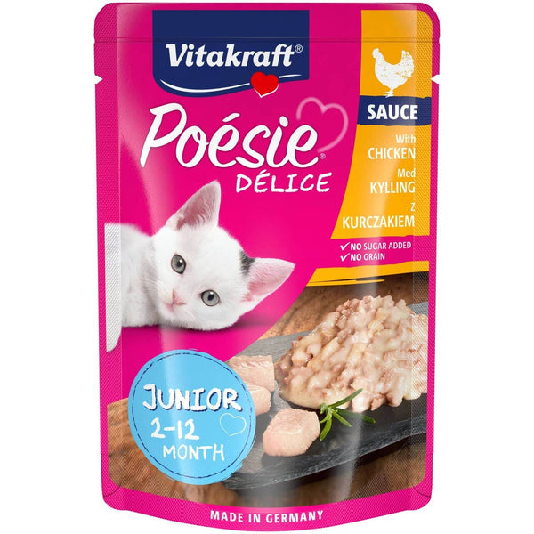 Vitakraft Poésie® Délice Junior kylling i sauce 85g