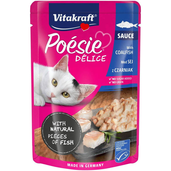Vitakraft Poésie® Délice med Lyssej I sauce 85g