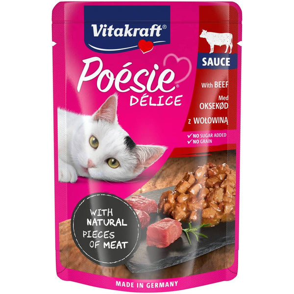 Vitakraft Poésie® Délice Oksekød I sauce 85g