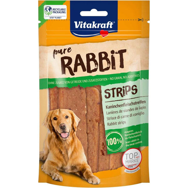 Vitakraft Rabbit Strips 80g – Hundesnack med 95 % kaninkød