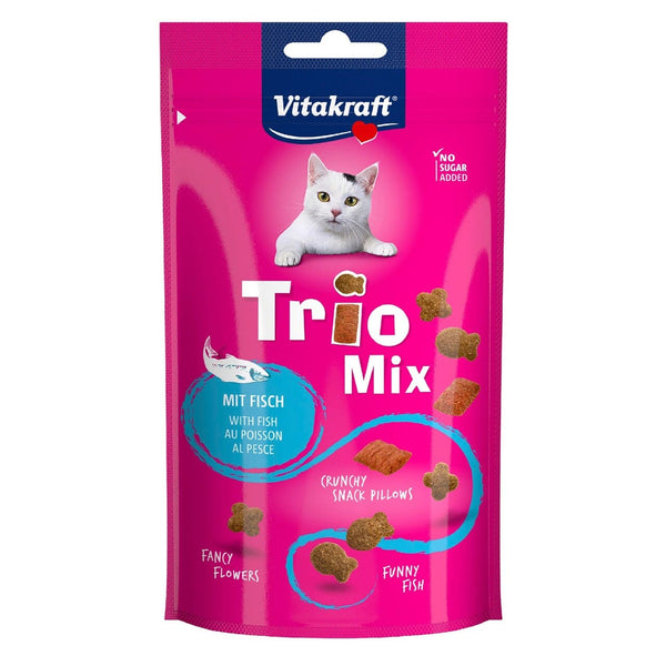 Vitakraft Trio Mix med Fisk 60g – Sprøde kattesnack
