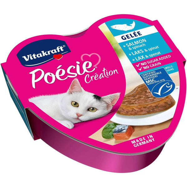 Vitakraft Poésie® Création laks & spinat i gelé 85g
