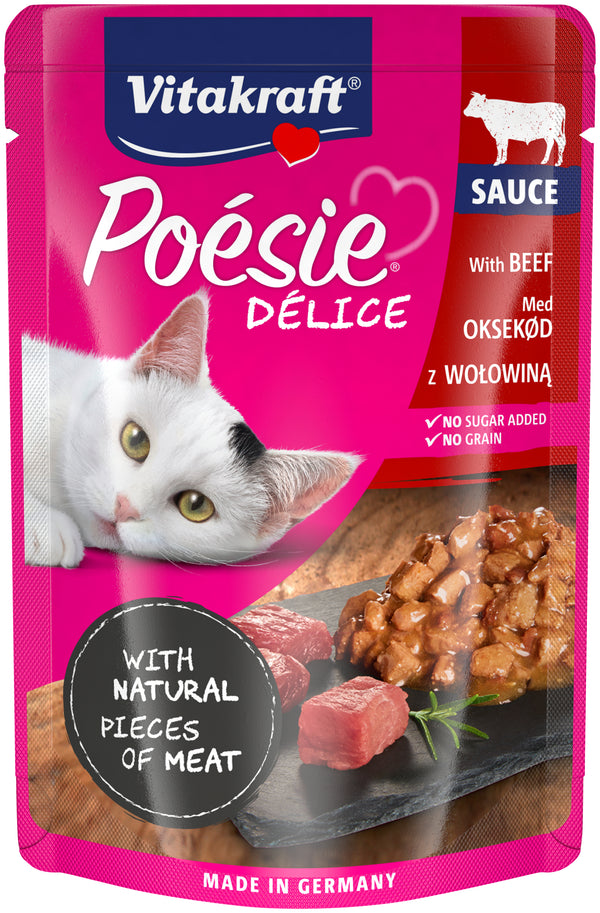 Vitakraft  Poésie® Délice med Oksekød I sovs vådfoder til kat
