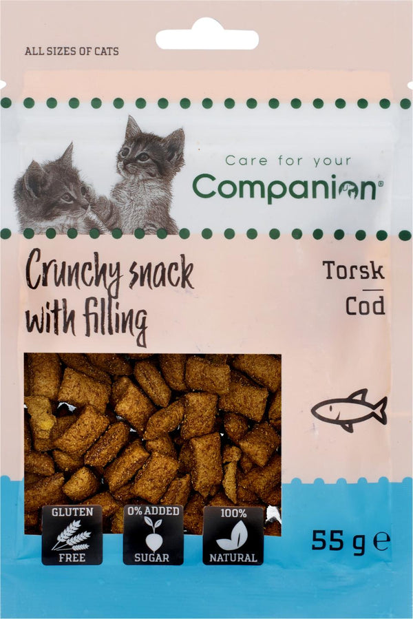 Companion Cat Crunchy med fyld - torsk