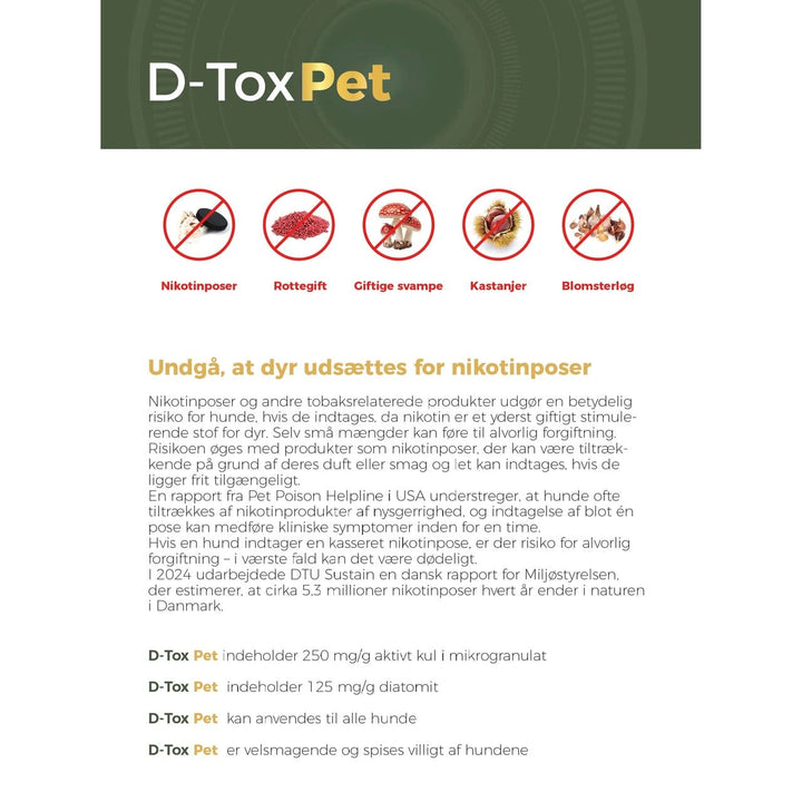 D-Tox Pet 30 ml – førstehjælp ved forgiftning hos hunde