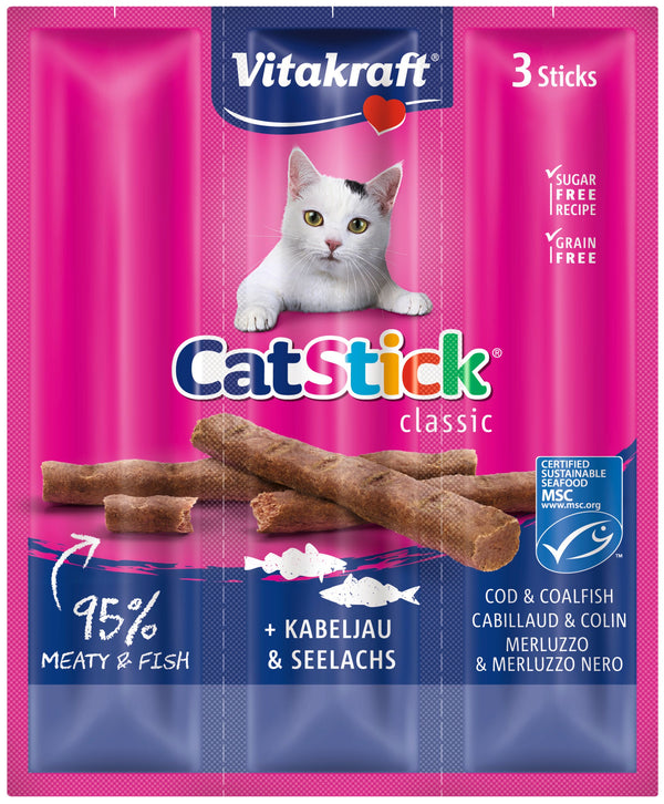Vitakraft Cat Stick® med torsk og sej kattegodbid