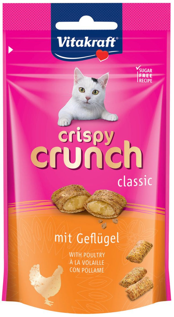 Vitakraft Crispy Crunch med fjerkræ kattegodbid