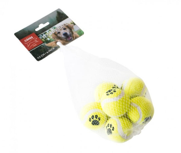 Tennisbolde 4,5 cm, 6-pack active canis hundelegetøj