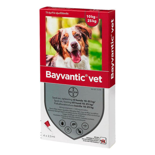 Bayvantic vet til hund 10-25kg loppe/flåtmiddel