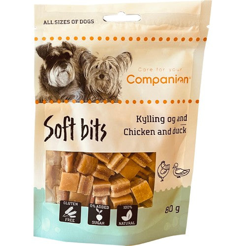 Companion Soft Bits Kylling/And 80g, Glutenfri