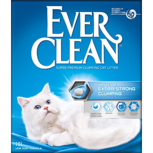 EverClean Extra strong clumping unscented 10L Kattegrus