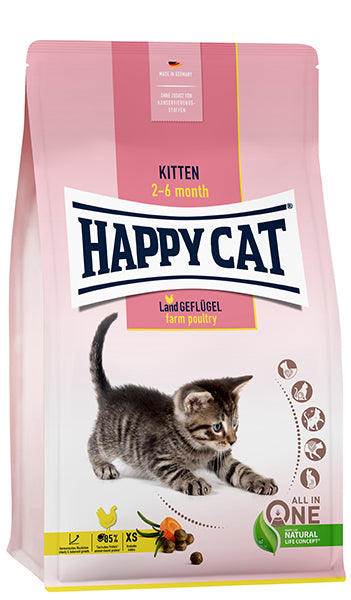 Happy Cat Kitten Fjerkræ 4 kg Killingefoder