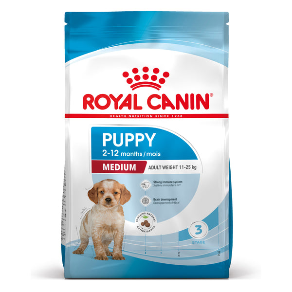 Royal Canin Medium Puppy 4kg, voksenvægt 11-25kg