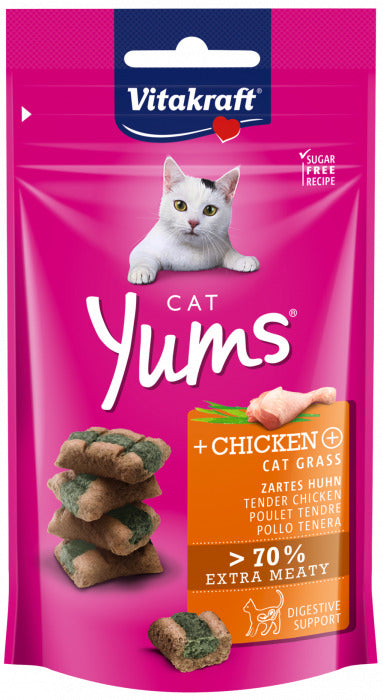 Vitakraft Cat Yums® med kylling og kattegræss kattegodbid