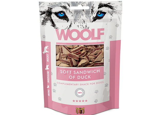 Woolf Sandwich med And 100g Hundegodbidder