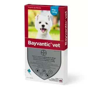 Bayvantic vet til hund 4-10kg loppe/flåtmiddel