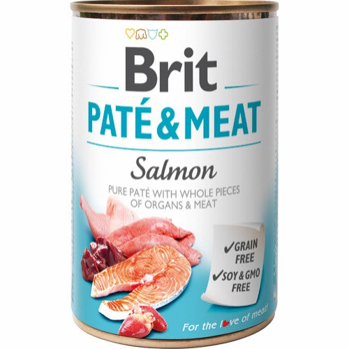 Brit Paté & Meat Laks Vådfoder til hund, 400 Gr.