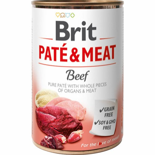 Brit Paté & Meat Beef Vådfoder til hund, 400 Gr.