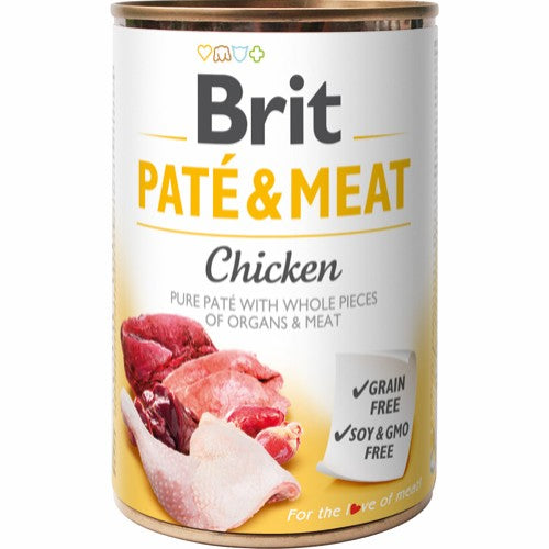 Brit Paté & Meat Chicken Vådfoder til hund, 400 Gr.