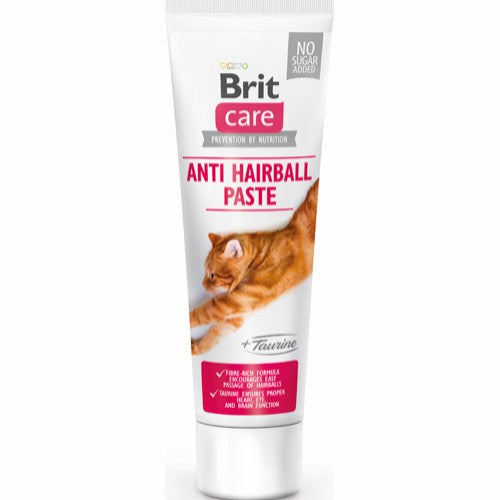 Brit Care Cat Anti Hairball Creme Pasta Med Taurine 100gr