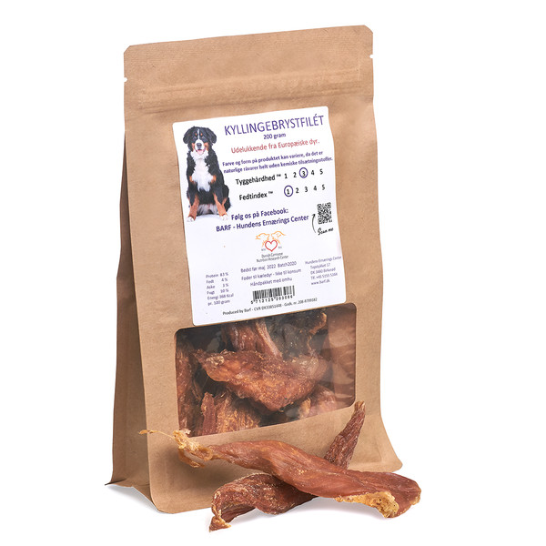 Carnitreats Kyllingbryst filet 200g, naturlig hundesnack